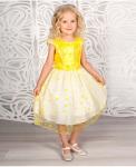Желтое нарядное платье для девочки  Арт.81031