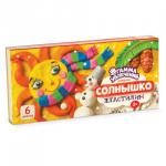 Пластилин классический ГАММА УВЛЕЧЕНИЙ "Солнышко",  6 цв., 120г, со стеком, карт.упаковка, ПС1206С