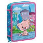 Пенал 2 отделения, 200*140*45 Berlingo "Kitty", полиэстер, PK06304