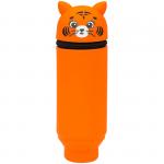 Пенал мягкий 200*55*50 Berlingo "Tiger", силикон, рыжий, PM05618