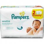 PAMPERS Детские влажные салфетки Sensitive 2x52 ПрепакКор