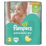 PAMPERS Подгузники Active Baby-Dry Midi (6-10 кг) Упаковка 90