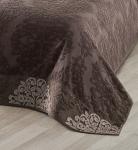 Простынь махровая жаккард "KARNA OTTOMAN", темно-коричневый                             (kr-200889-gr)