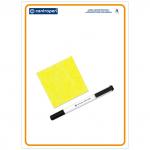 Доска двухстор, гладка/в клетку , 24х34 см, маркер 2709+салфетка в комплекте, с европодвесом