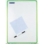 Доска двухсторон, гладкая/в клетку, 34х48 см, 1 маркер 2709+салфетка в комплекте, с европодвесом