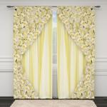 Комплект фотоштор Стильный дом "Золотое искушение" с тюлем                             (s-103242)
