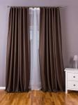 Комплект портьер блэкаут-мелкая рогожка B503-1, шоколадный                             (bt-200012-gr)
