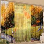 Комплект фотоштор "Утиная" с тюлем                             (zk-102786)