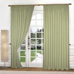 Комплект портьер блэкаут-лен B502-8, оливковый                             (bt-200252-gr)