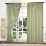 Комплект портьер блэкаут-мелкая рогожка B503-8, оливковый                             (bt-200254-gr)