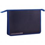 Папка для труда 2 отделения, А4, ArtSpace Моноколор. Синий, пластик, на молнии, ПТ-Р115_15612