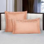 Комплект наволочек с ушками из гладкокрашеного поплина "Персик"                             (arp-200129-gr)