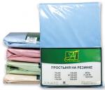 Простынь Сатин на резинке, голубой                             (al-100207-gr)
