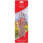 Набор кистей Berlingo 5 шт., Синтетика, круглые №1, 3, 5, плоские №5, 8, BS00405