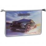 Папка для труда 2 отд., А4, ArtSpace Crossover, пластик-картон, конгрев, металл., на молнии, 81ТР45_23157