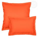 Комплект наволочек сатин на молнии с ушками, оранжевый                             (arp-200135-gr)