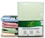 Простынь Сатин на резинке, салатовый                             (al-100209-gr)