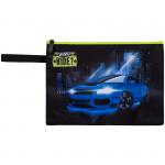 Папка для тетрадей 1 отделение, А4, Berlingo Wanna ride, текстиль, на молнии, FBA4_013