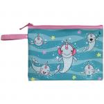 Папка для тетрадей 1 отделение, А4, Berlingo Whale Unicorn, текстиль, на молнии, FBA4_011