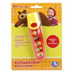 ВОЛШЕБНЫЙ ФОНАРИК "УМКА" МАША И МЕДВЕДЬ. НА БАТ. СВЕТ+ЗВУК, РУССИФИЦ. НА КАРТ. (РУСС. УП) в кор.85шт