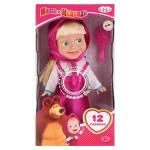 КУКЛА "КАРАПУЗ" МАША И МЕДВЕДЬ, 30СМ, ОЗВУЧ., 12 ПЕСЕН, КЛАССИЧЕСКИЙ НАРЯД В РУСС. КОР. в кор.12шт