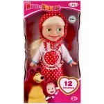 КУКЛА "КАРАПУЗ" МАША И МЕДВЕДЬ, 30СМ, ОЗВУЧ., РУССИФИЦ., 12 ПЕСЕН, ПЛАТЬЕ В ГОРОХ В КОР. в кор.12шт