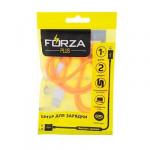 FORZA Кабель для зарядки Micro USB, 1м, 2A, синхр. с ПК, прорезиненный цветной