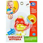 ЗАВОДНАЯ ИГРУШКА "УМКА" ПЕТУХ, ЦВЕТ В АССОРТ. НА БЛИСТЕРЕ (РУСС. УП.) в кор.2*60шт