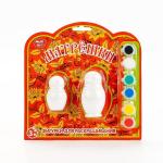 НАБОР-РАСКРАСКА "MULTIART" 2 ФИГУРКИ (МАТРЕШКИ), КИСТОЧКА, КРАСКИ 41253 НА КАРТ. в кор.4*15шт