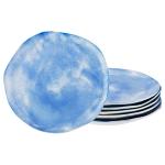 189-214 НАБОР ТАРЕЛОК ДЕСЕРТНЫХ ИЗ 6 ШТ. ДИАМЕТР=26 СМ. КОЛЛЕКЦИЯ "ПАРАДИЗ" ЦВЕТ: ГОЛУБАЯ ЛАГУНА (КОР=4НАБОР