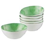 189-201 НАБОР САЛАТНИКОВ ИЗ 6 ШТ. ДИАМЕТР=12 СМ. ВЫСОТА=4,5 СМ. КОЛЛЕКЦИЯ "ПАРАДИЗ" ЦВЕТ: РАЙСКОЕ ЯБЛОКО (КО