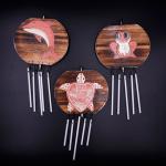 Музыка ветра BLK15-3 Животные Рыбки дерево и металл d-12см h-32см