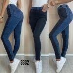 Джеггинсы 3332 спереди черно-серые IN