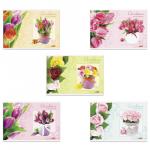 Альбом д/рис. А4 40л., скоба, фактурное тиснение, HATBER, 205х290мм, Нежные букеты, 40А4тB(A173046)