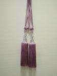 Кисти для штор Ф-15 большие(стеклярус) сиреневый 36 см кисть + 40 см подхват