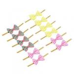 Зажим для пакета, фольга, металл, с бантиком, 12 шт 8 см