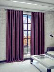 Комплект штор 138, (270*180)х2, баклажан (LUXOR) (возможно дополнительное комплектование занавеской из вуали артикул № 100 белый, шампань)