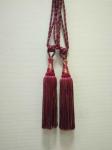 Кисти для штор Ф-24 (бордо) 34 см кисть + 34 см подхват