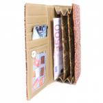 Кошелек женский искусственная кожа 005,  защелка снаружи,  3отд,  6 карм,  крок.,  рыжий 197257