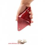 Футляр для монет Premier-F-63 натуральная кожа красный крокодил (115)  146964