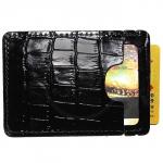 Визитница-футляр Premier-V-49 натуральная кожа черный крокодил (101)  187741