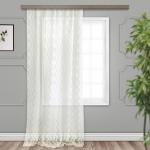 Штора Тюль лен деворе ”Бесконечность” молочный 150*275