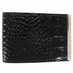 Зажим для купюр Croco-зк-300 (карм на мелочи,  2 кнопки)  натуральная кожа черный кайман (61)  209427