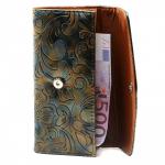 Кошелек женский искусственная кожа 082,  молния внутри,  5отд+ 4карм,  синий 216321