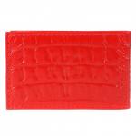 Визитница Croco-В-201  (18листов)  натуральная кожа алый кайман (63)  213698