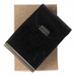 Зажим для купюр Croco-зк-300 (карм на мелочи,  2 кнопки)  натуральная кожа черный крокодил (200)  205854