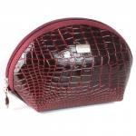 Косметичка Premier-F-91 натуральная кожа (1 отдел),  бордо крокодил (98)  150986