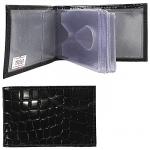 Кредитница Premier-V-119 (18 листов)  натуральная кожа черный камушки (11)  190569