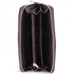 Кошелек женский натуральная кожа 528,  на 1 молнию,  6отд+8карм,   (внутри иск/к)  крокодил матовый coffee 119862