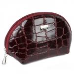 Косметичка Premier-F-91 натуральная кожа (1 отдел),  бордо крокодил крупный (14)  191809
